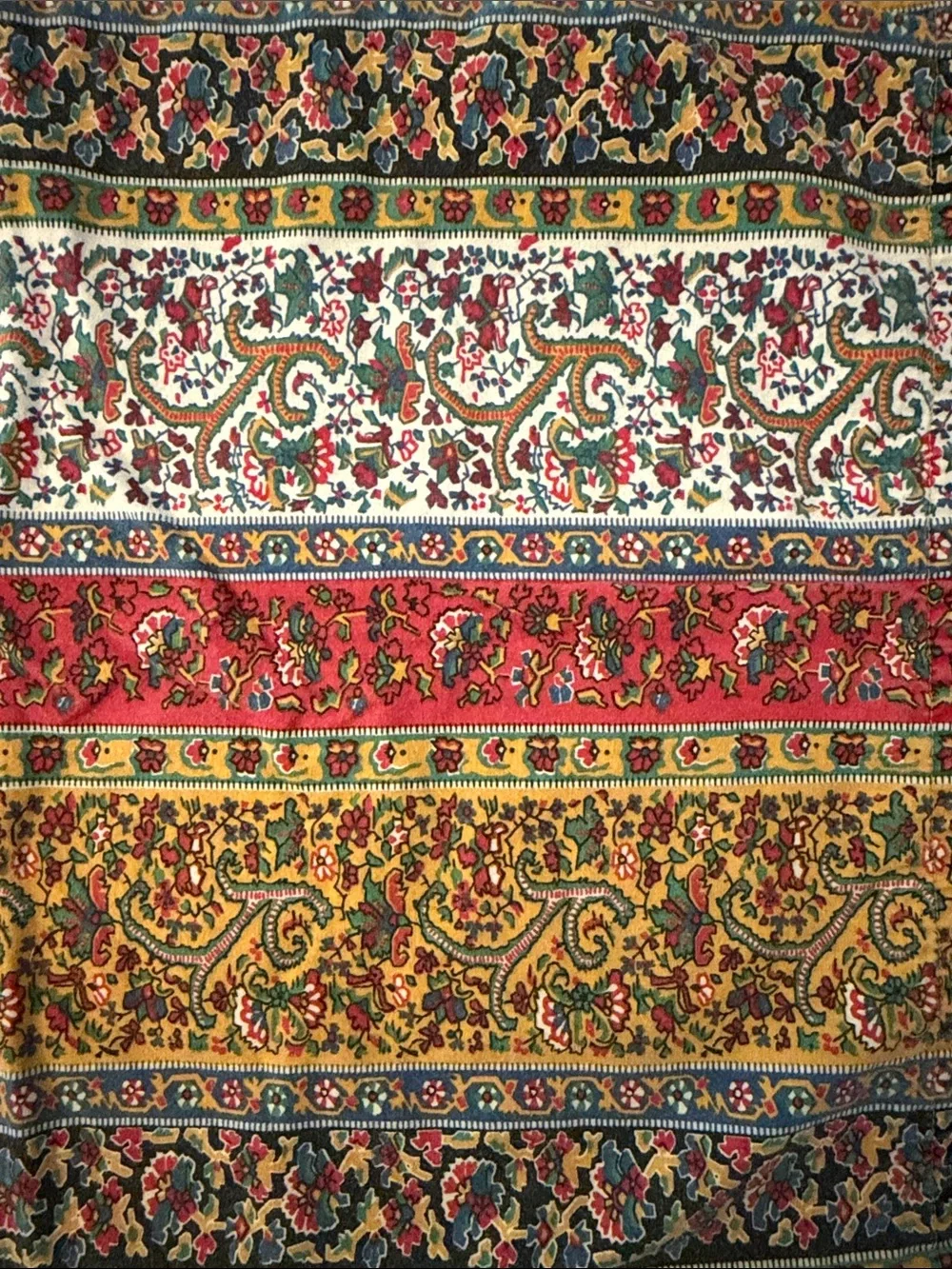 Set of 2 Vintage Williams Sonoma Reversible Cotton Paisley Floral Placemat
